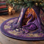 Arcane Library Guardian Christmas Tree Skirt