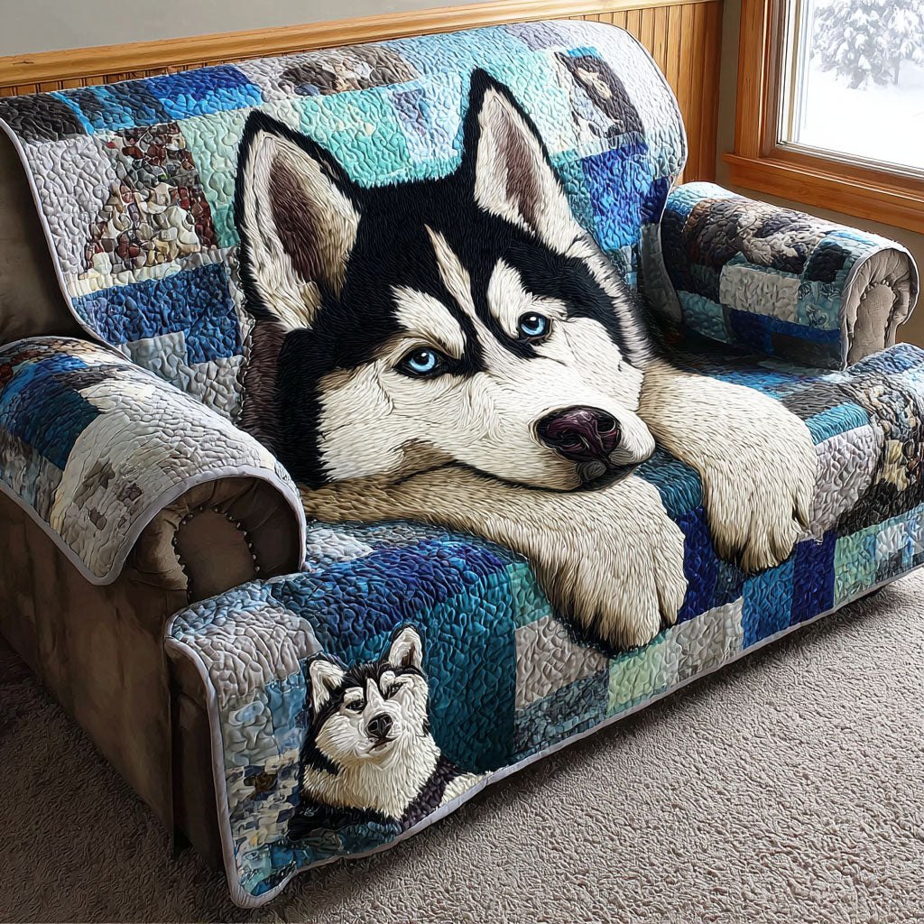 Arctic Husky Sofa Cover