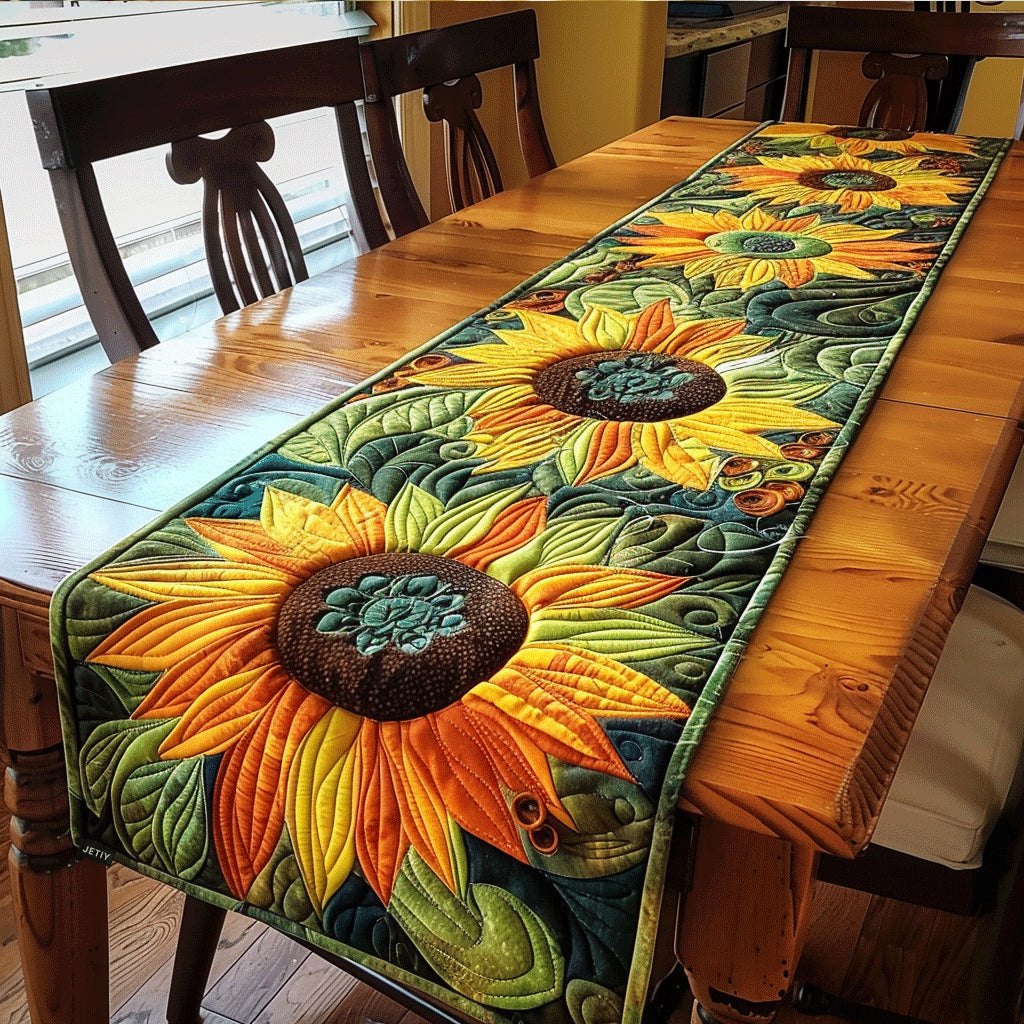 Artistic Sunflowers Garden Table Runner