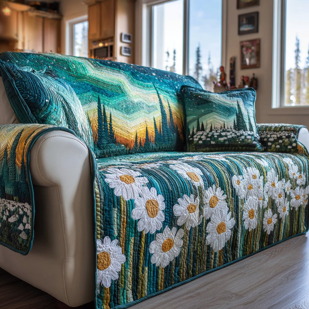 Aurora Cosmic Flow Sofa Cover