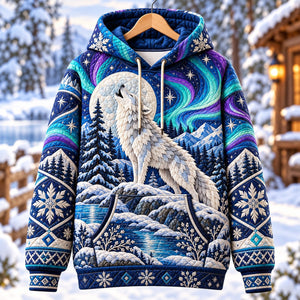 Aurora Howling Wolf Hoodie, Sweater and T-Shirt - Made to Order