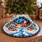 Aurora Ice Cave Christmas Tree Skirt