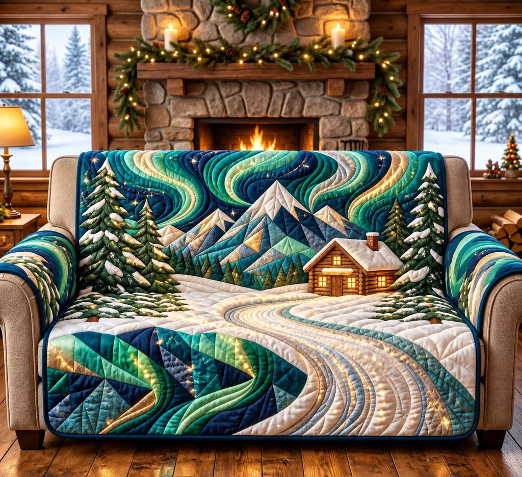 Aurora Mountain Cabin Sofa Cover