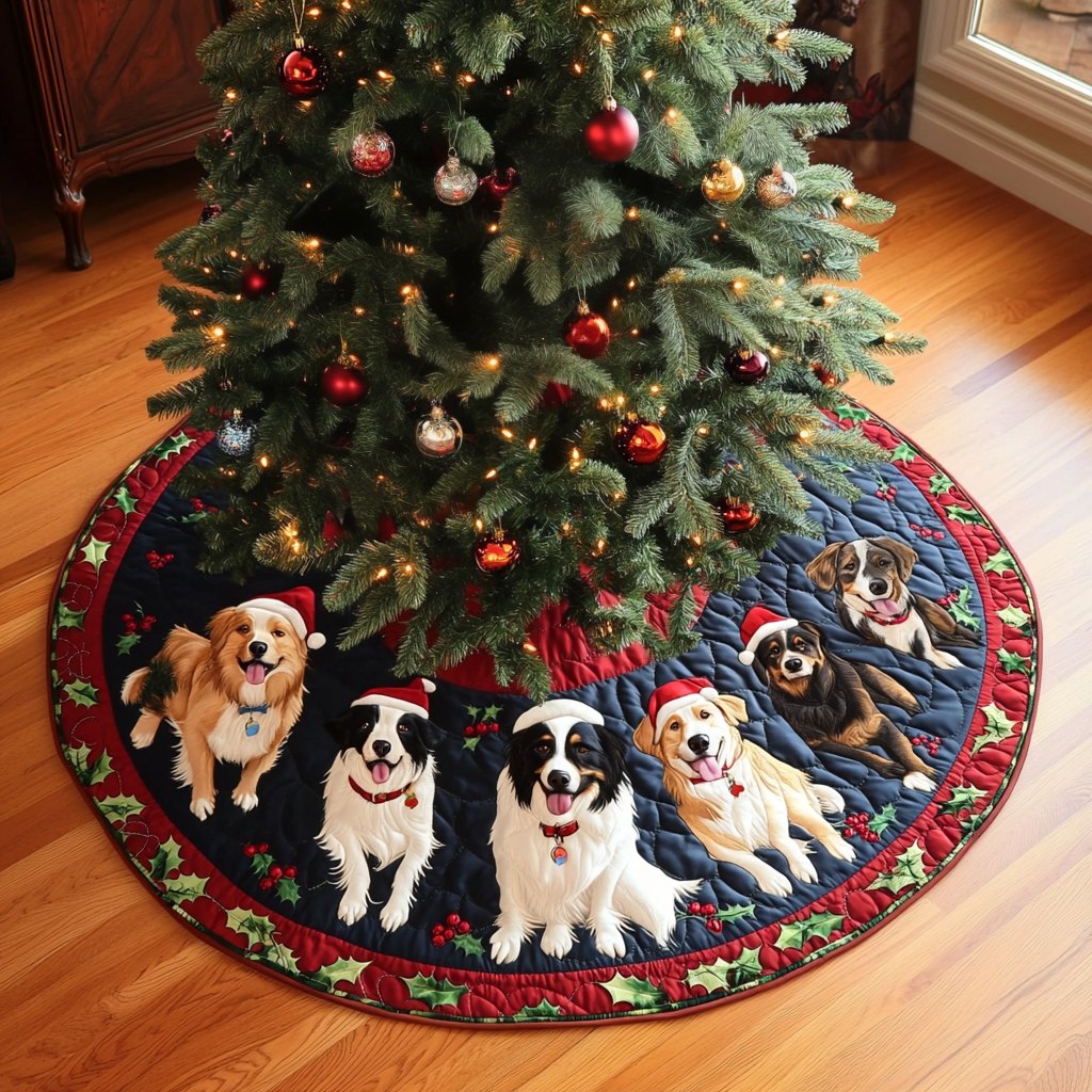 Australian Shepard Christmas Charm Christmas Tree Skirt