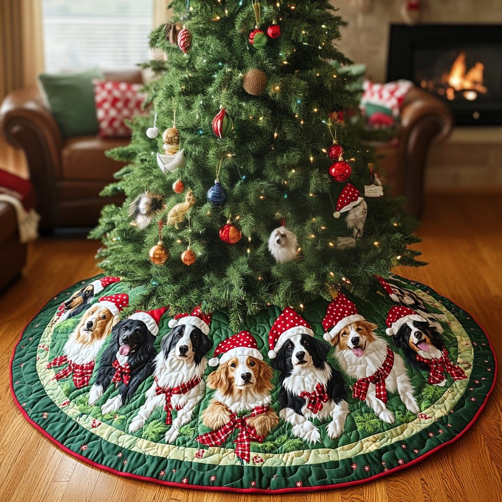 Australian Shepard Christmas Joy Christmas Tree Skirt