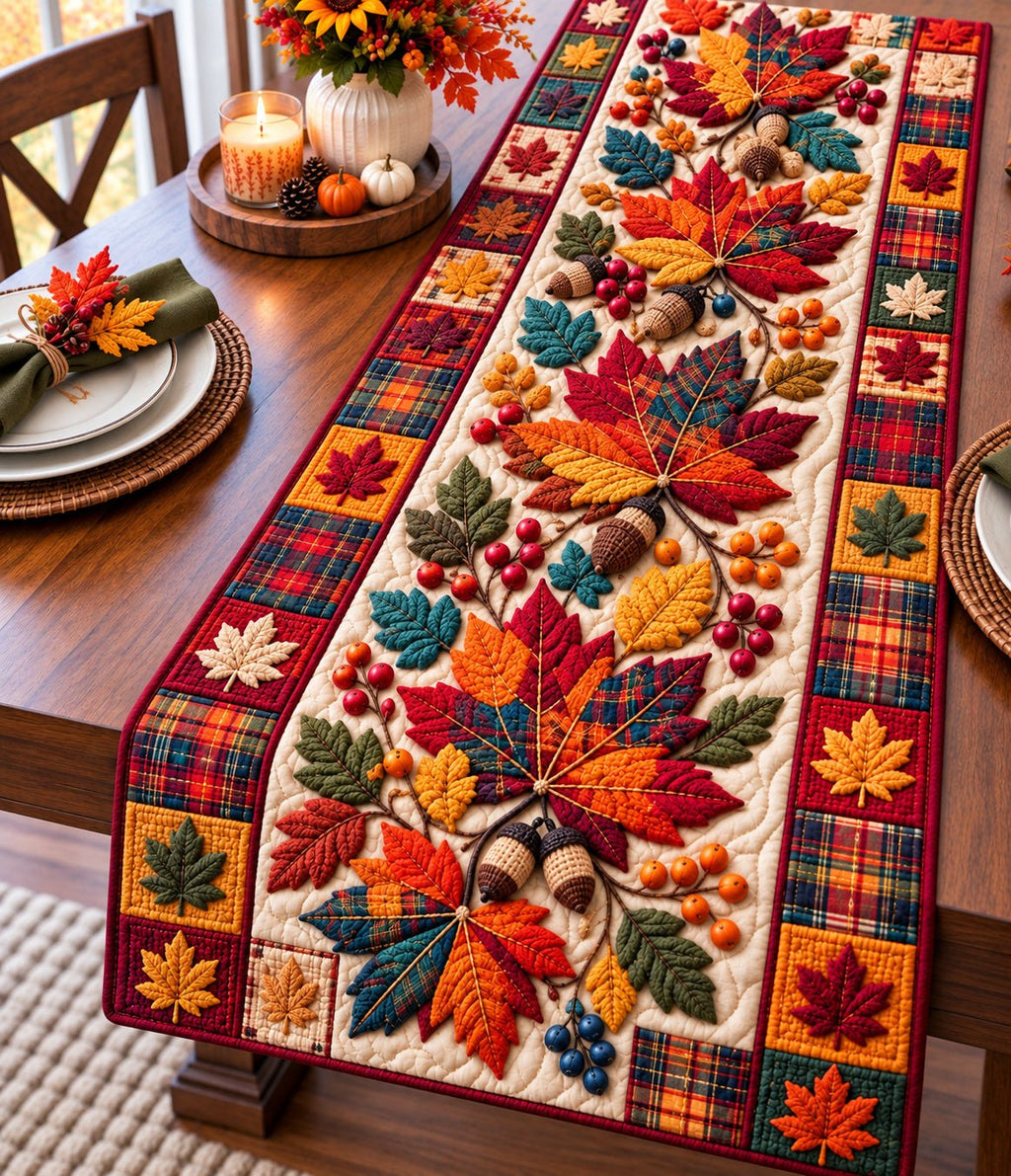Autum Maple Leaf Table Runner