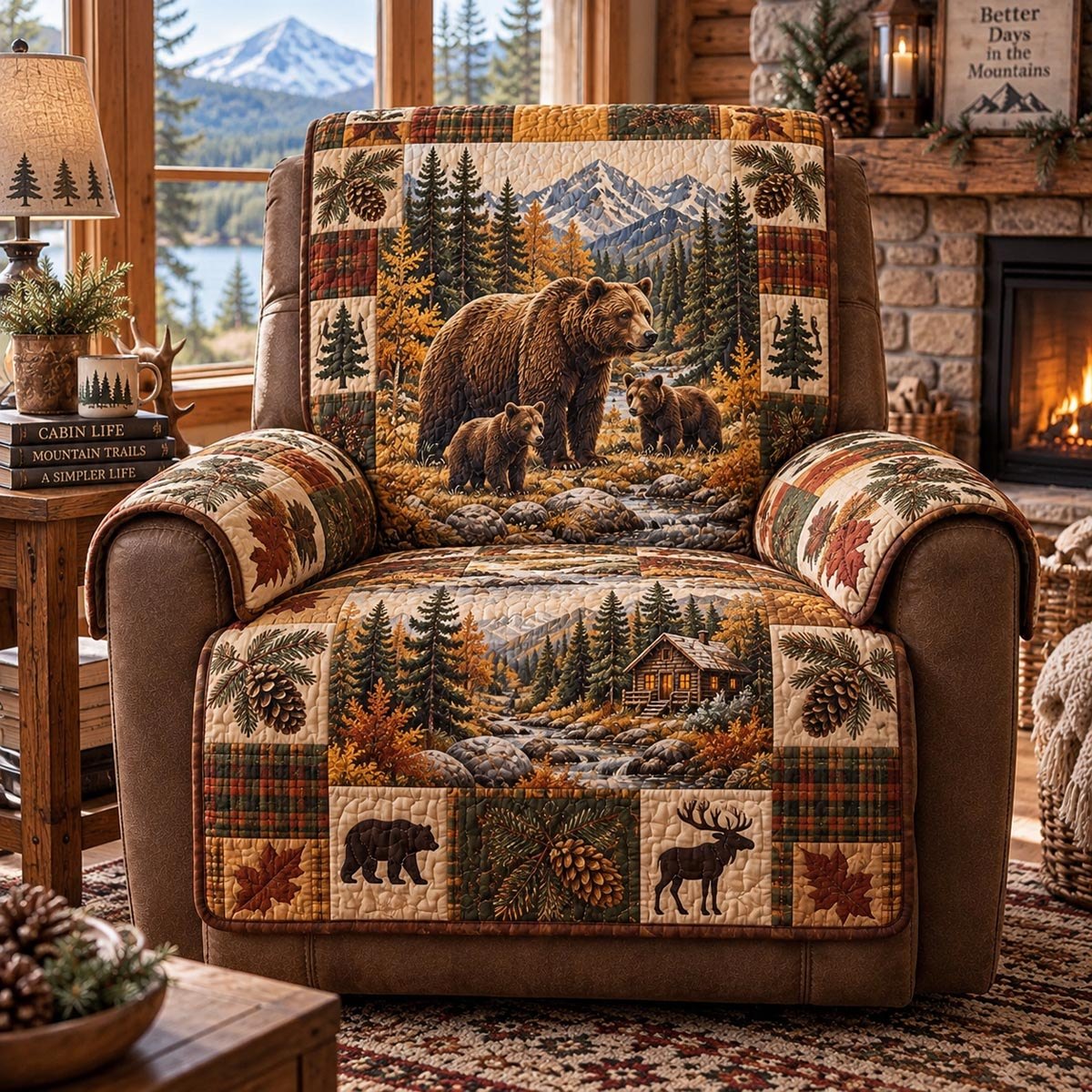 Autumn Bear Wilderness Sofa Cover