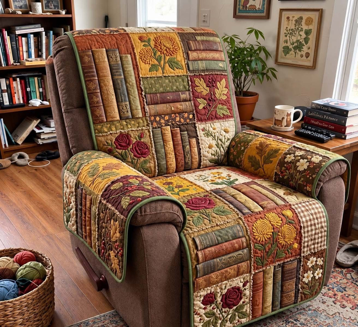 Autumn Bookshelf Garden Sofa Cover