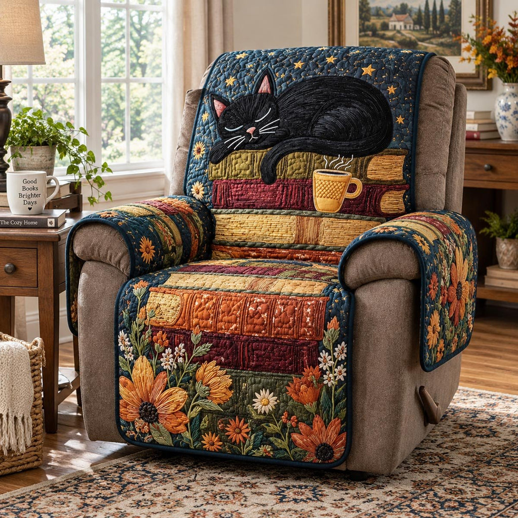 Autumn Bookshop Cat Sofa Cover
