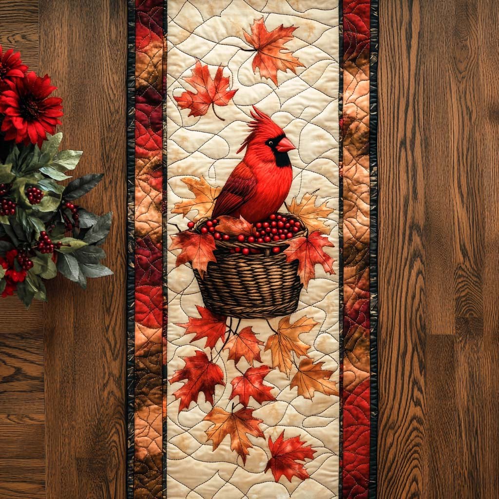 Autumn Feather Joy Table Runner