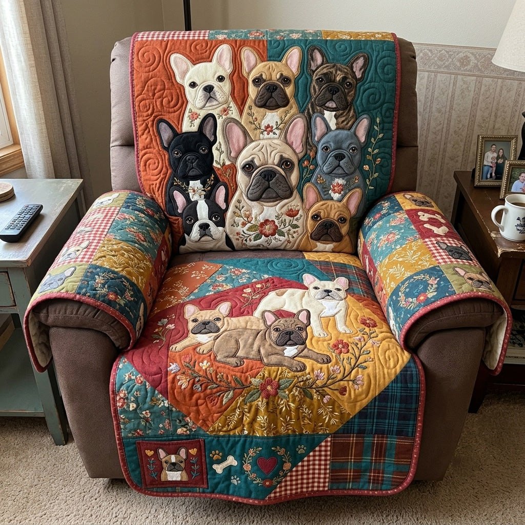 Autumn Frenchie Patchwork Sofa Cover