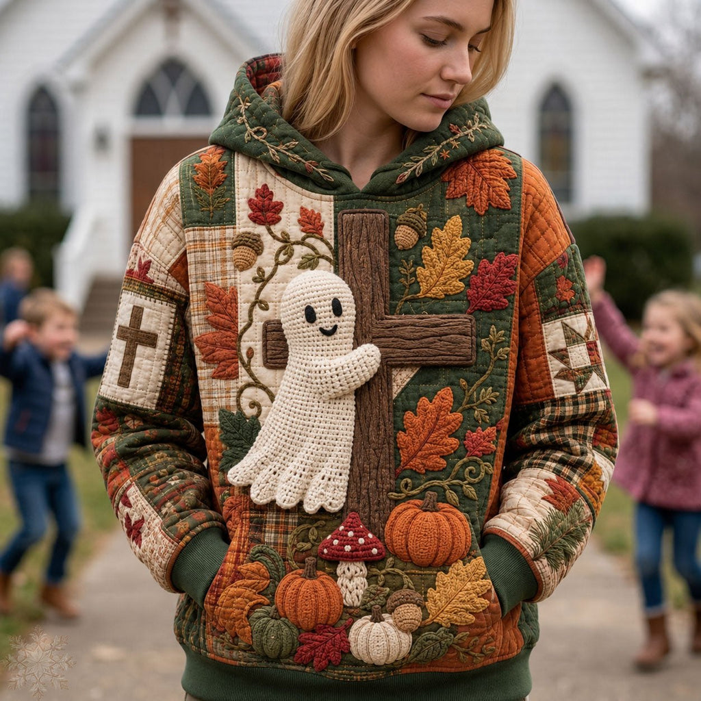 Autumn Ghost Cross hoodie, all-over print