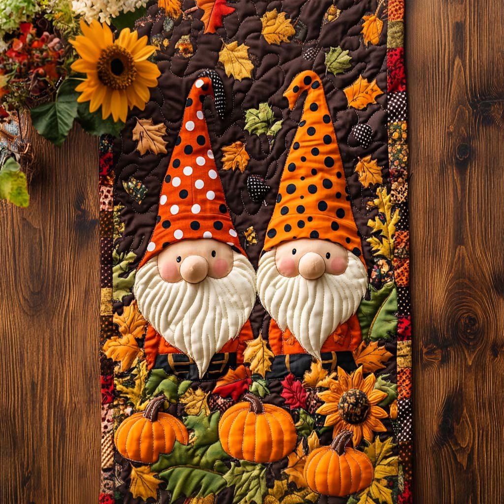 Autumn Gnome Charm Table Runner
