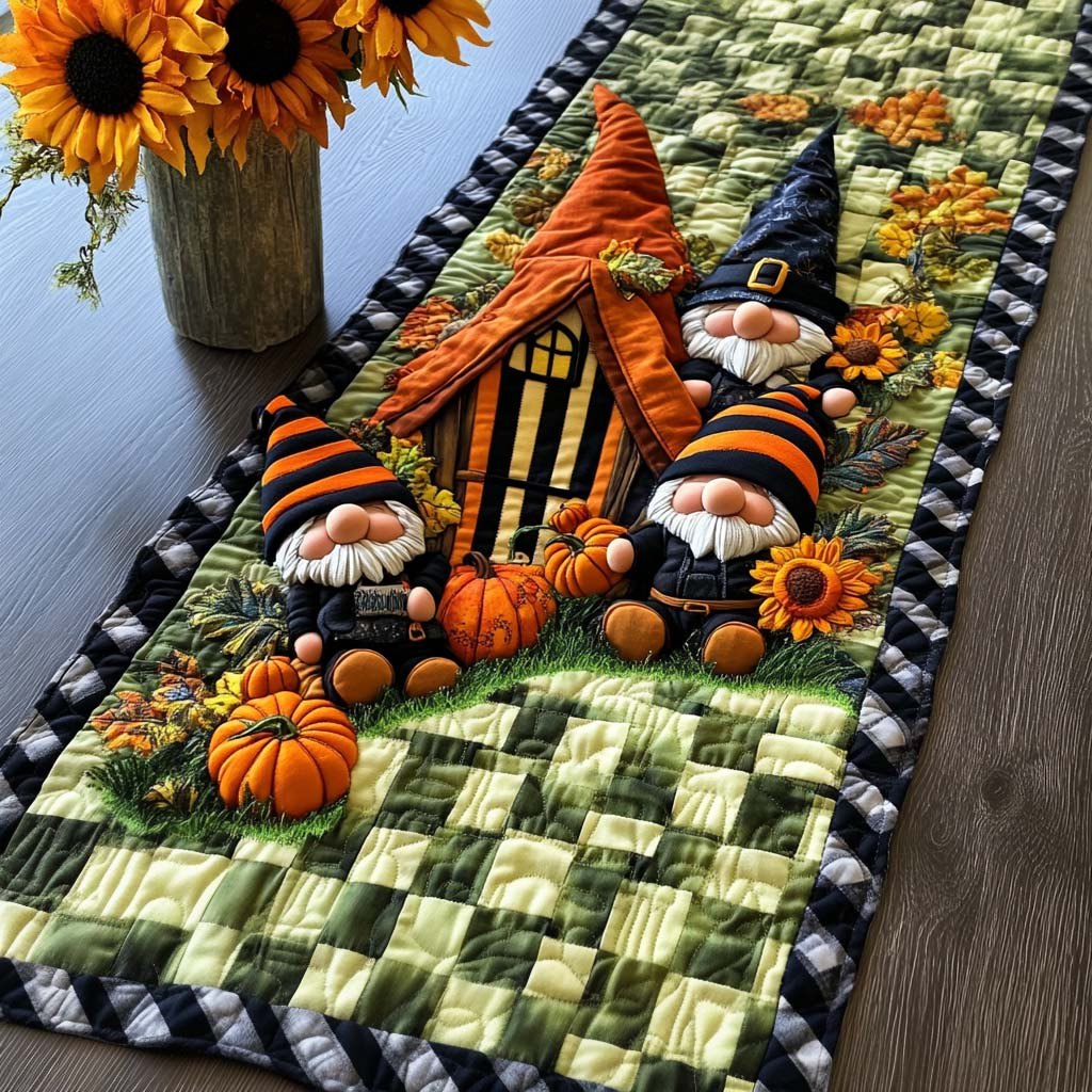 Autumn Gnome Parade Table Runner