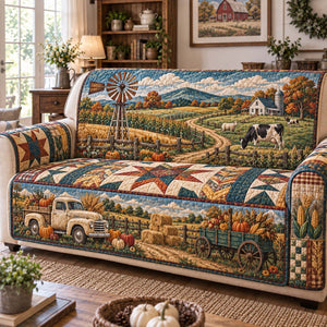 Autumn Harvest Farm Sofa Cover - Made to Order