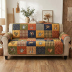 Harvest Tone Sampler Blocks Sofa Cover