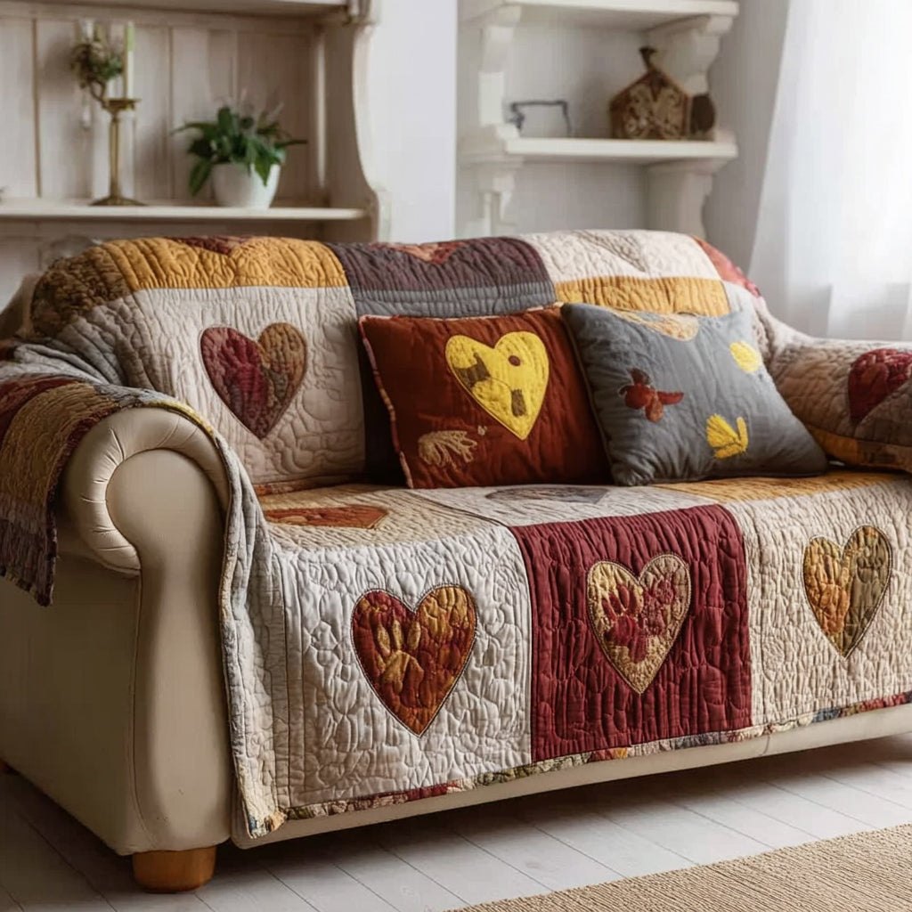 Autumn Heart Hearth Sofa Cover