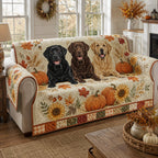 Autumn Labrador Retriever Sofa Cover