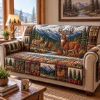 Autumn Mountain Deer Sofa Cover