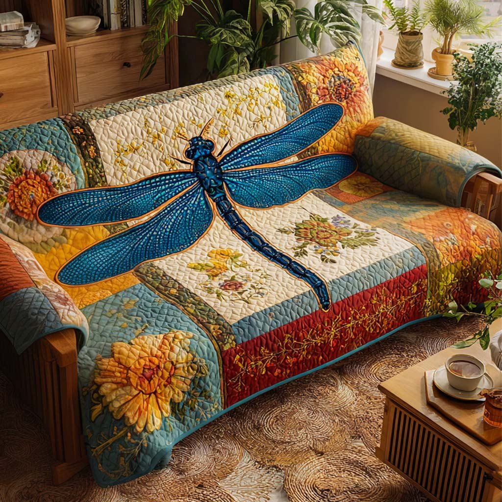 Autumn Patchwork Wings Sofa Cover