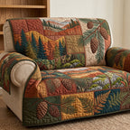 Autumn Pinecone Forest Sofa Cover