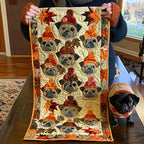 Wild Turkeys on Cream Repeat Table Runner