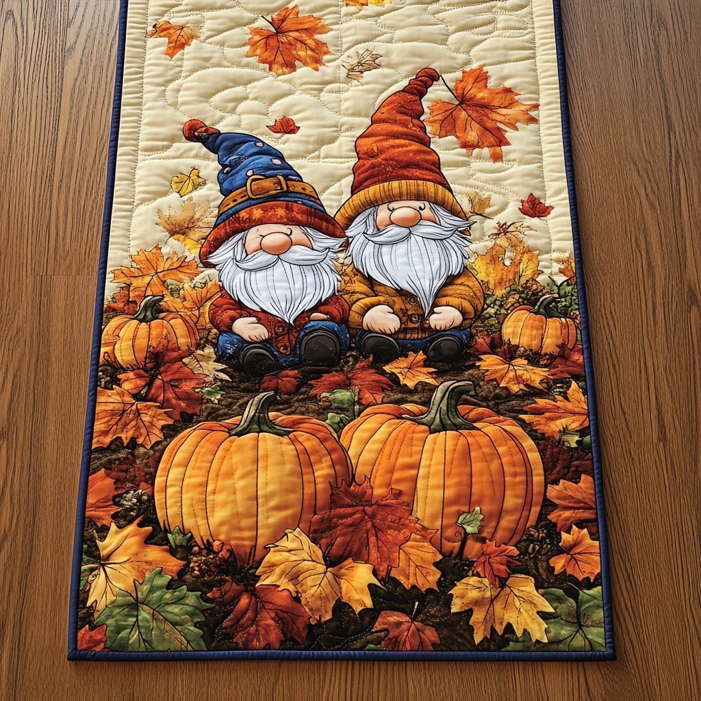 Autumn Pumpkin Scene Table Runner