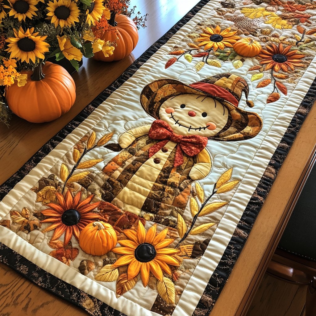 Autumn Scarecrow Table Runner