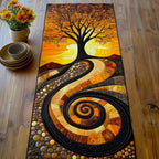 Autumn Spiral Glow Table Runner