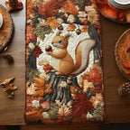 Autumn Squirrel Adventure Table Runner