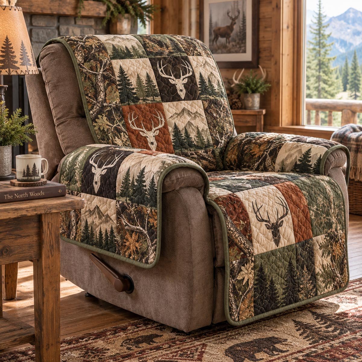 Autumn Stag Cabin Sofa Cover