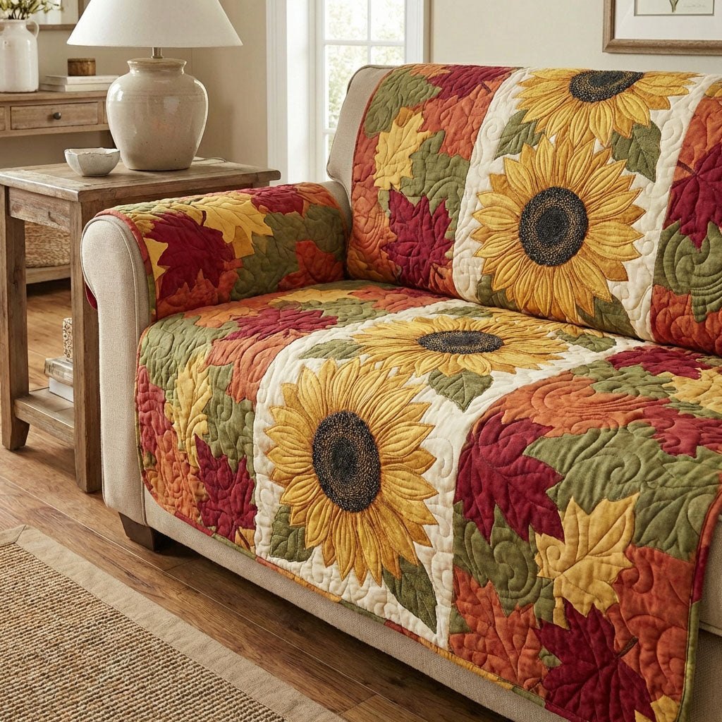 Autumn Sun Bloom Sofa Cover