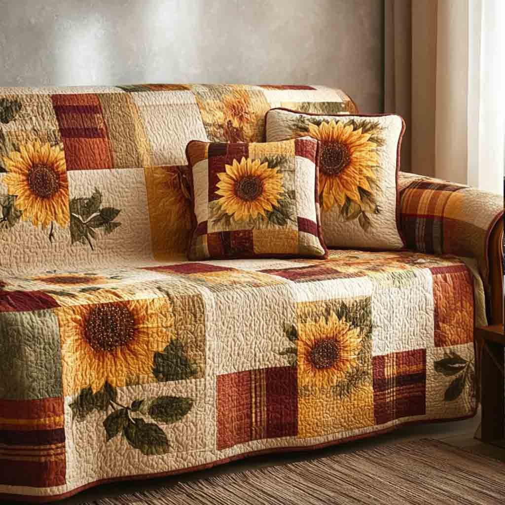 Autumn Sunburst Sofa Cover