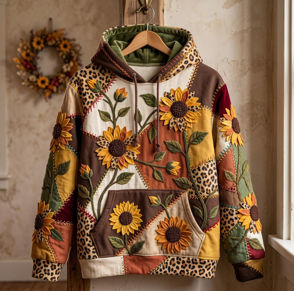 Autumn Sunflower hoodie, all-over print