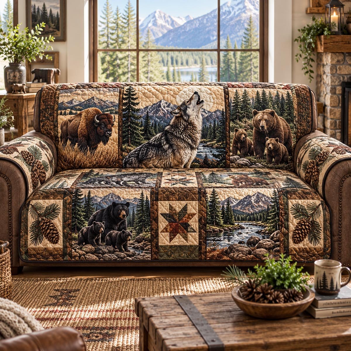 Autumn Wildlife Cabin Sofa Cover