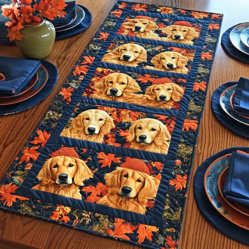 Autumn Retriever Path Table Runner