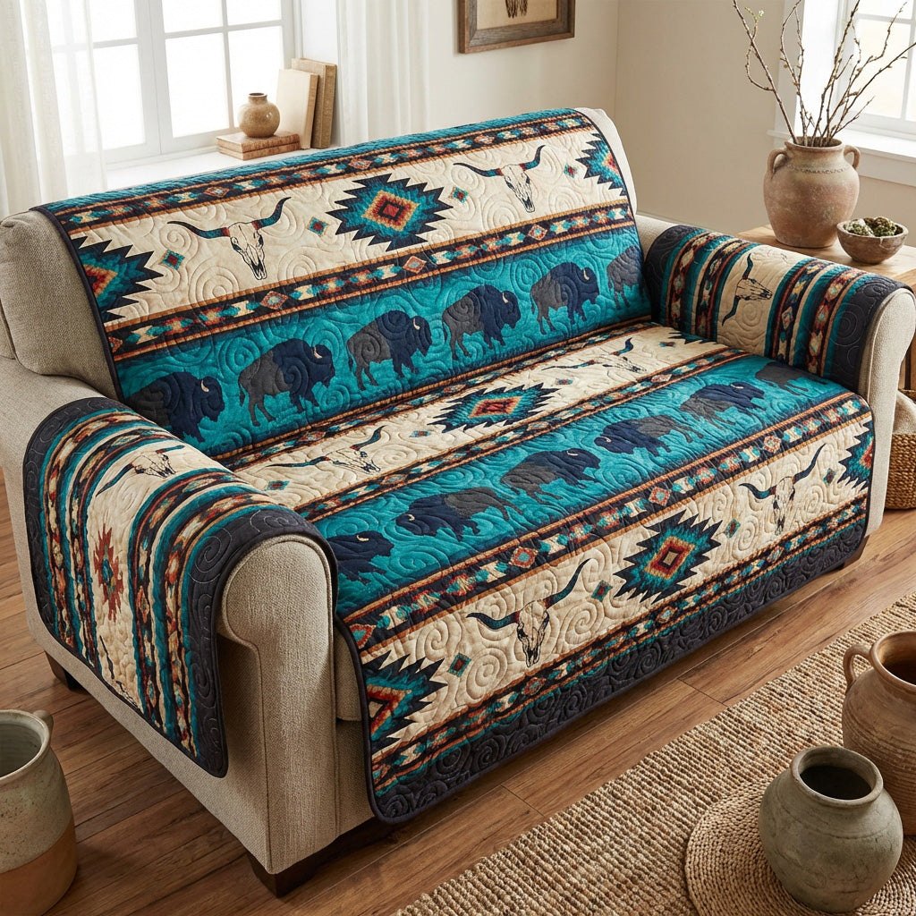 Azure Canyon Sofa Cover
