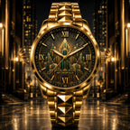 Personalized Art Deco Metropolis Watch with a custom name set into the design