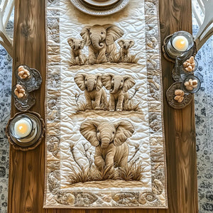 Baby Elephant Trail Table Runner - Made to Order