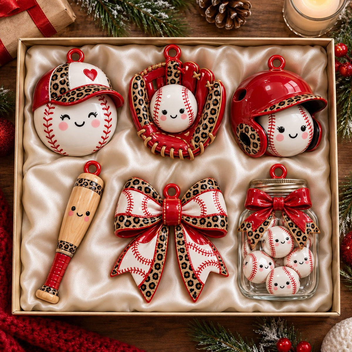 Baseball Mom Ornament Gift Set