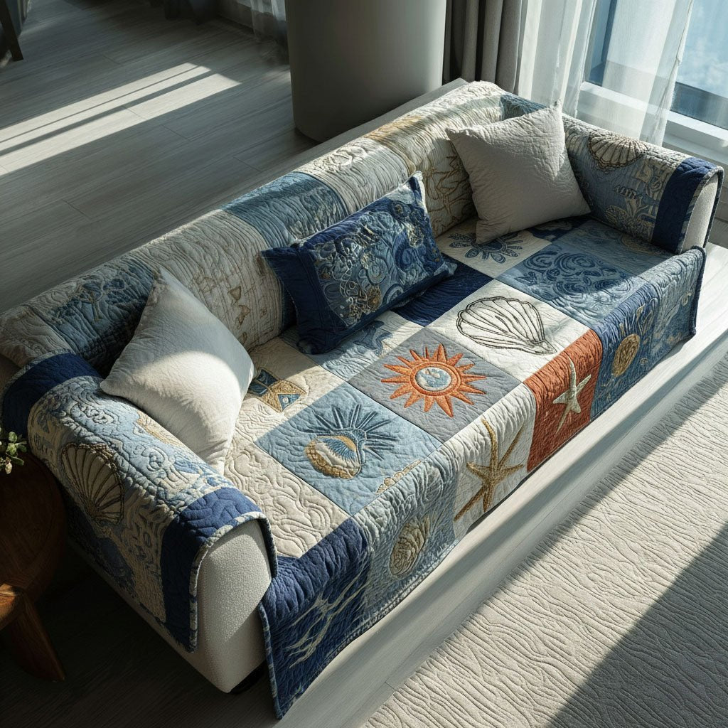 Beach Mosaic Sofa Cover