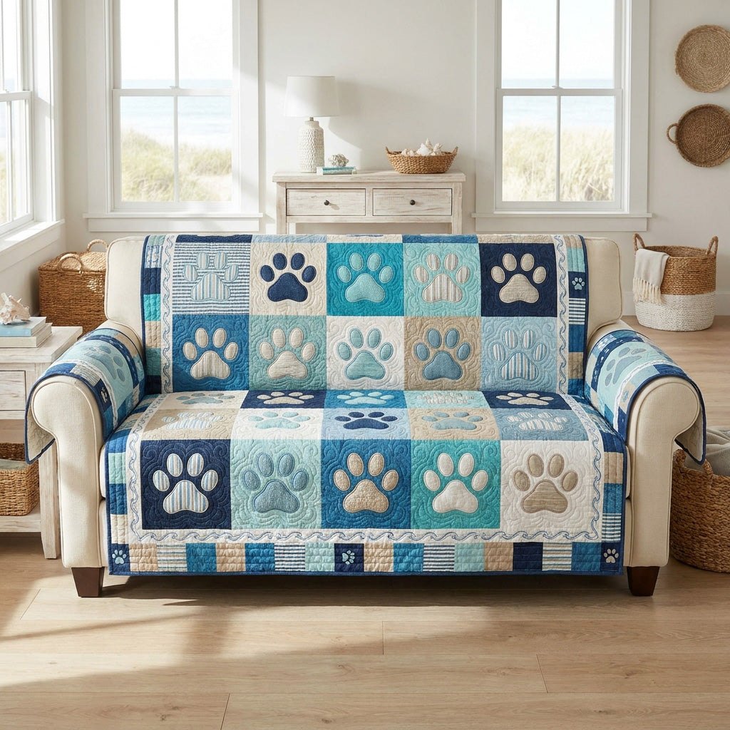 Beachside Whiskers Sofa Cover