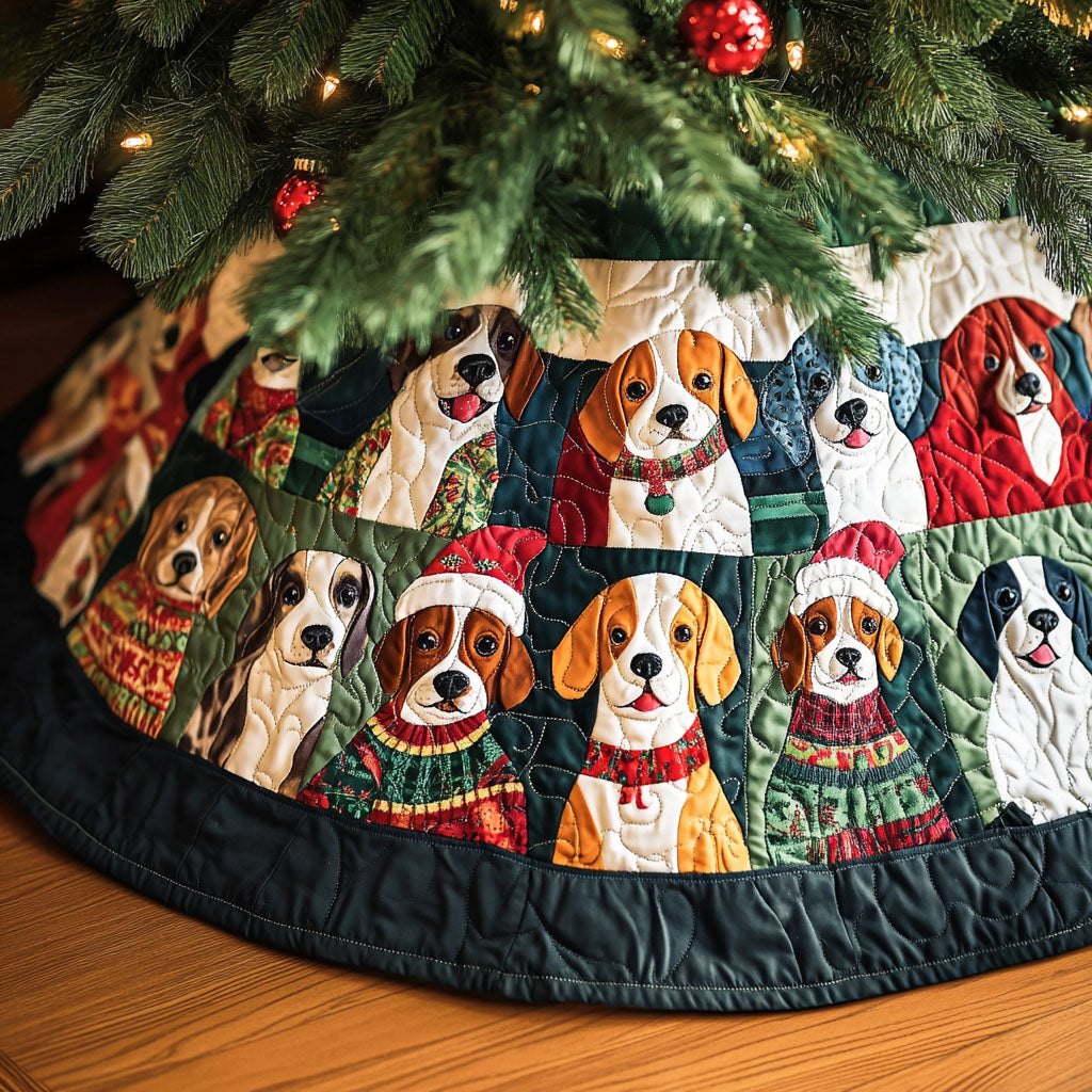 Beagle Christmas Tales Christmas Tree Skirt