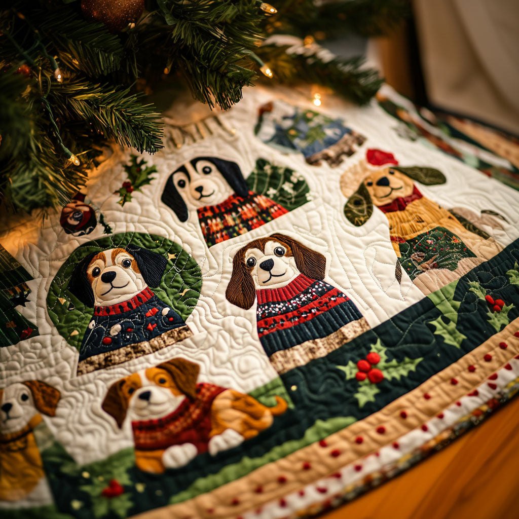 Beagle Cozy Moments Christmas Tree Skirt