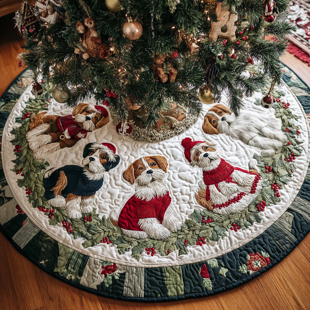 Beagle Yuletide Joy Christmas Tree Skirt