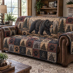 Bear Forest Lodge Sofa Cover