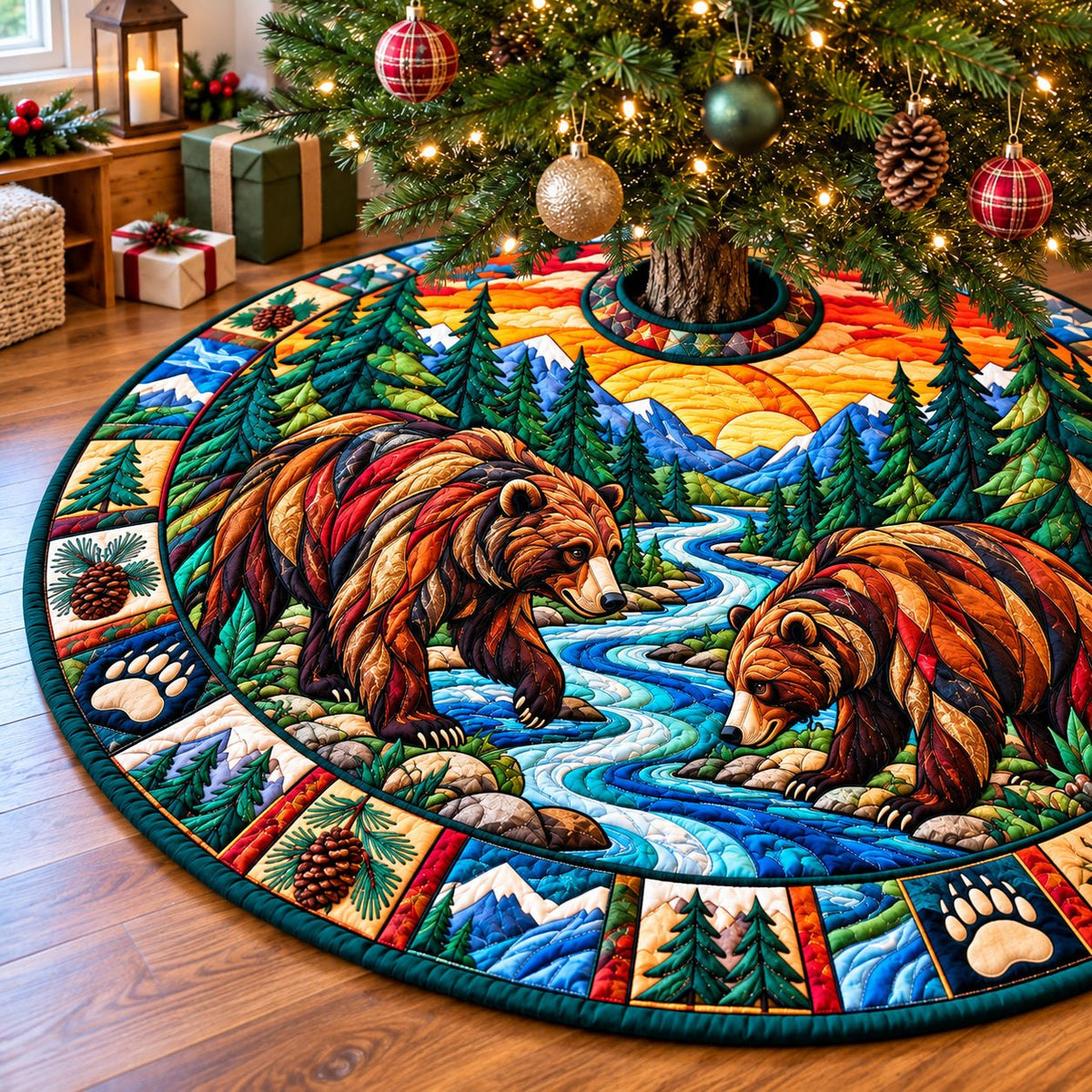 Bear Mountain Dreams Christmas Tree Skirt