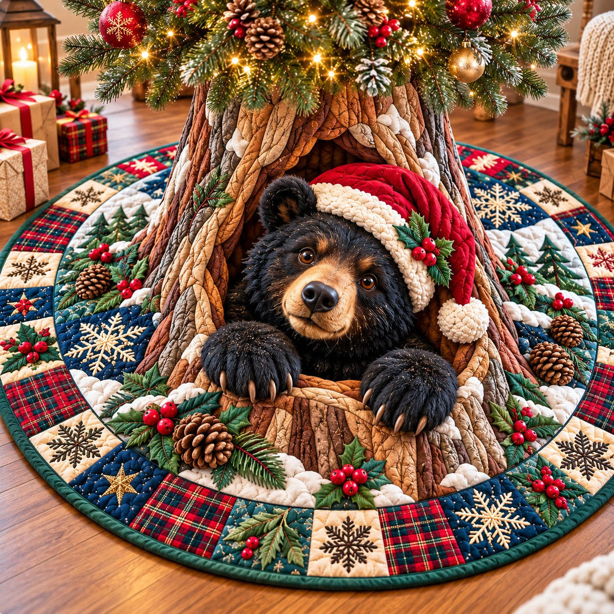 Bear Mountain Lodge Christmas Tree Skirt