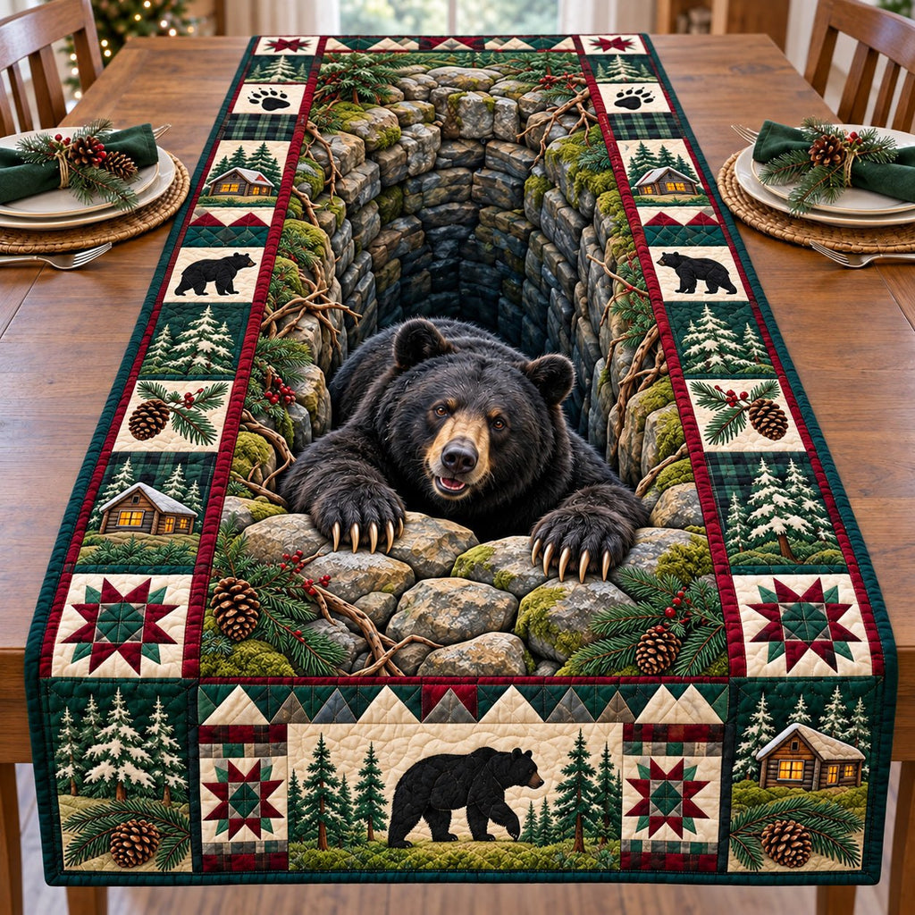 Bear Rustic Retreat Table Runner