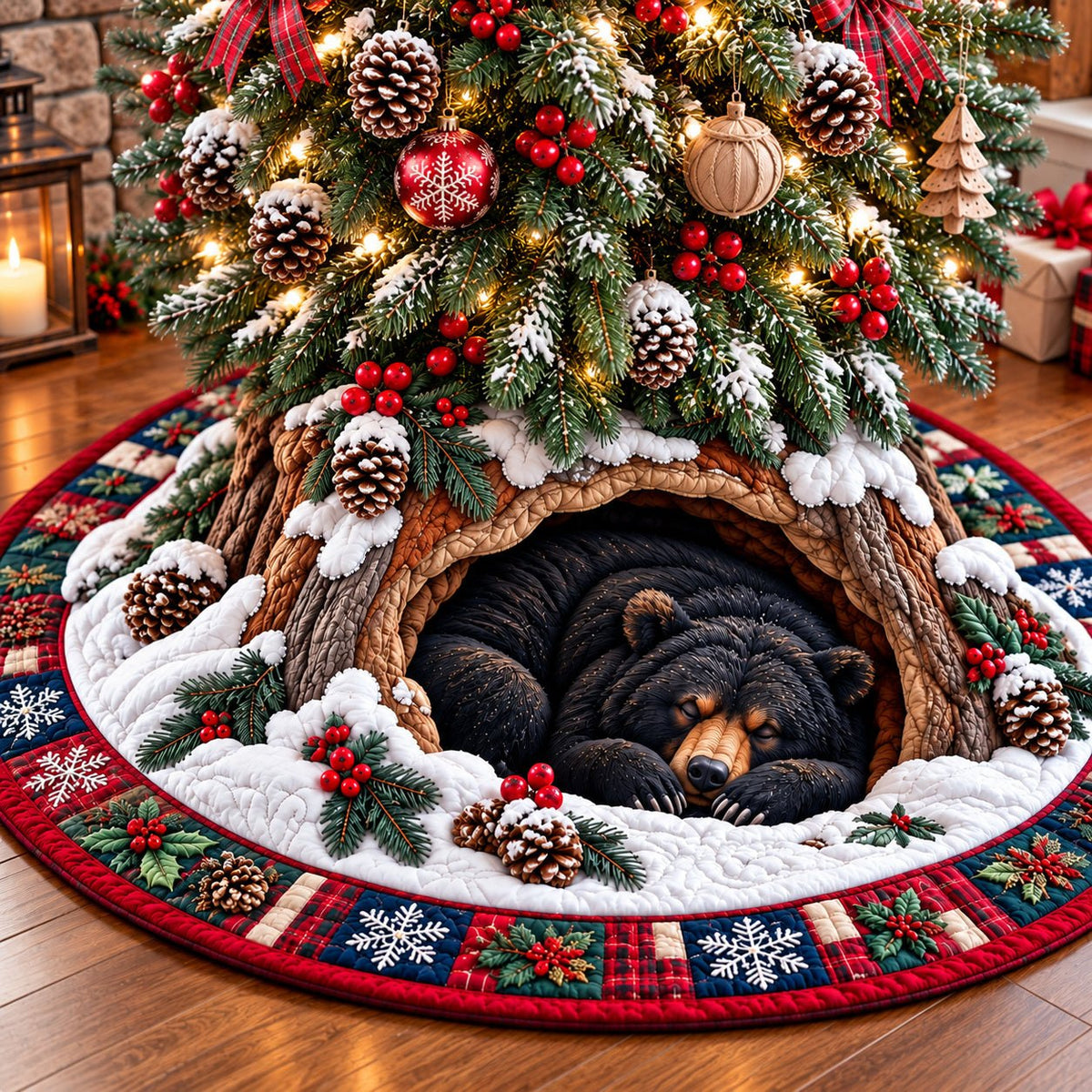 Bear Wilderness Journey Christmas Tree Skirt